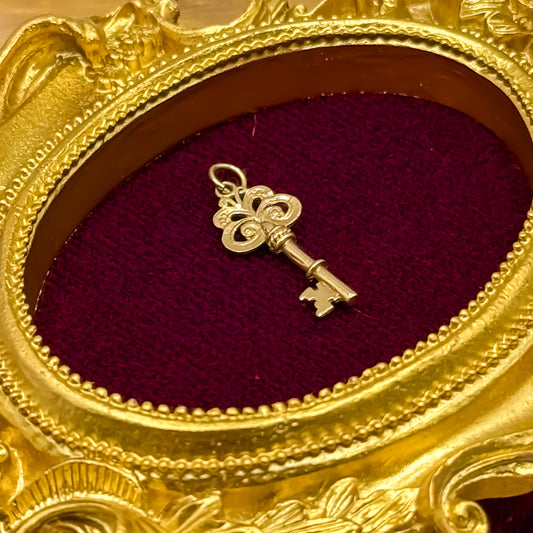 Vintage 9ct Gold Key Charm