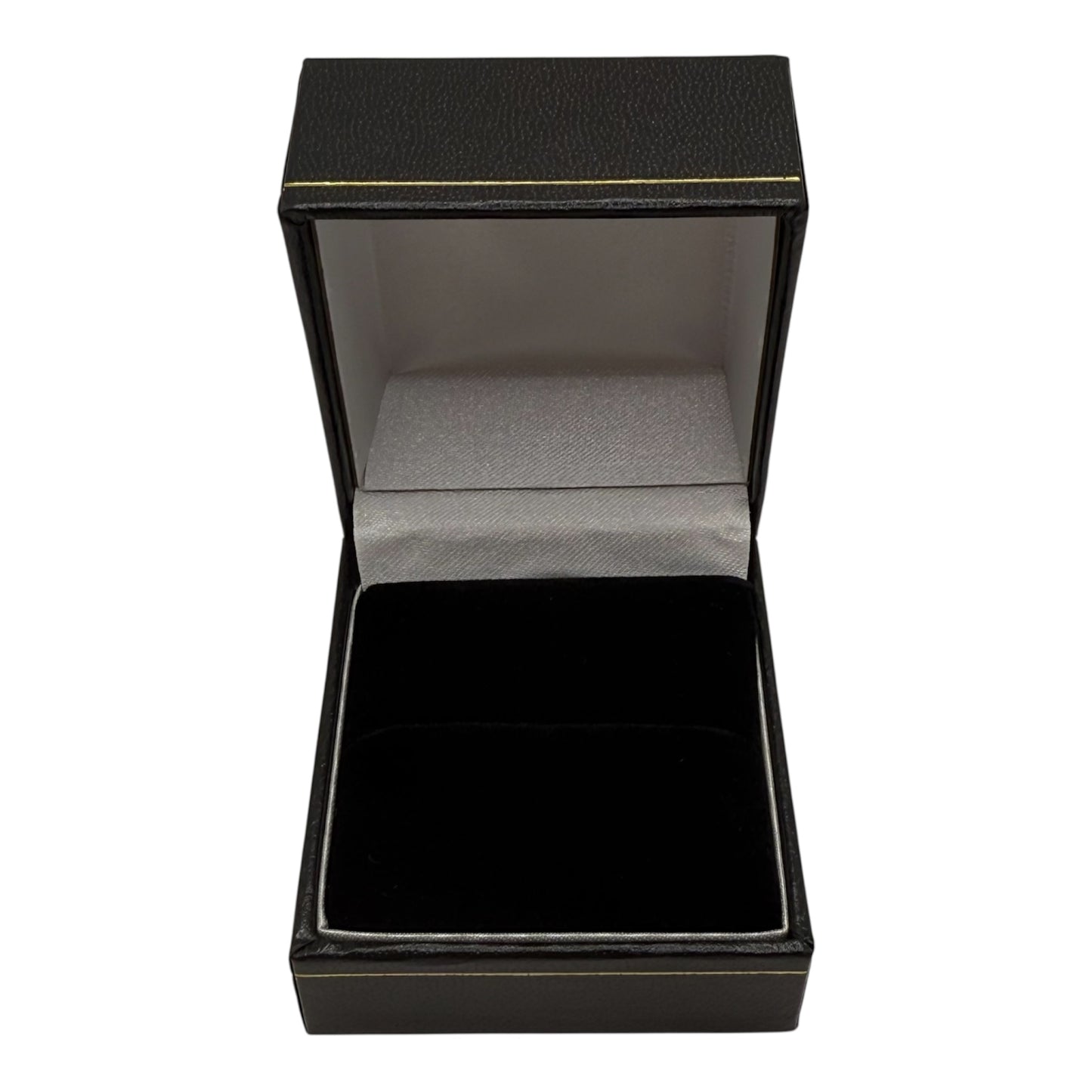 New Black Leather Ring Box