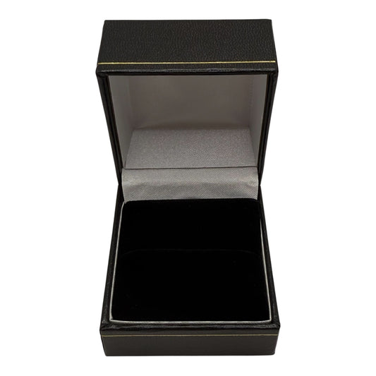 New Black Leather Ring Box