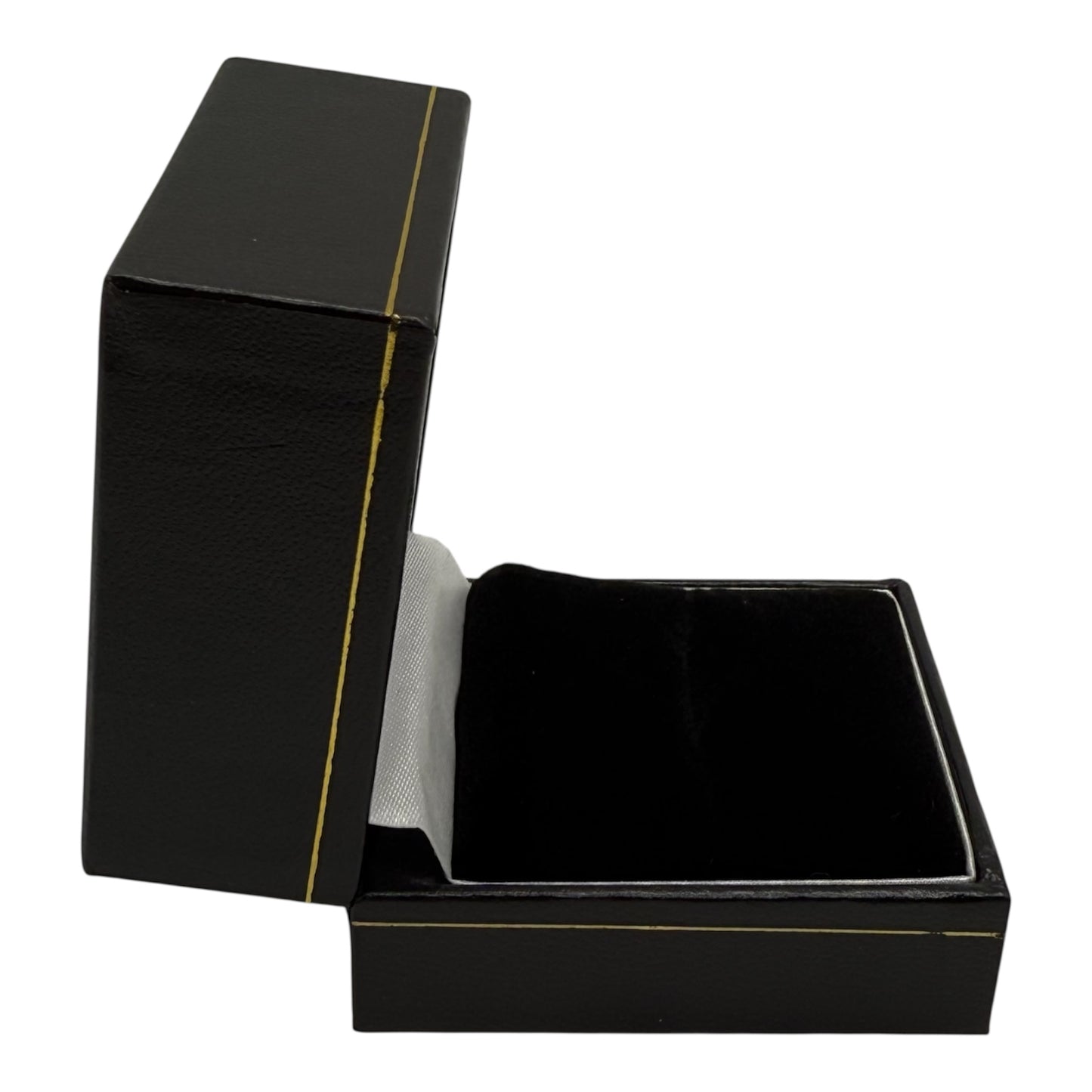 New Black Leather Ring Box