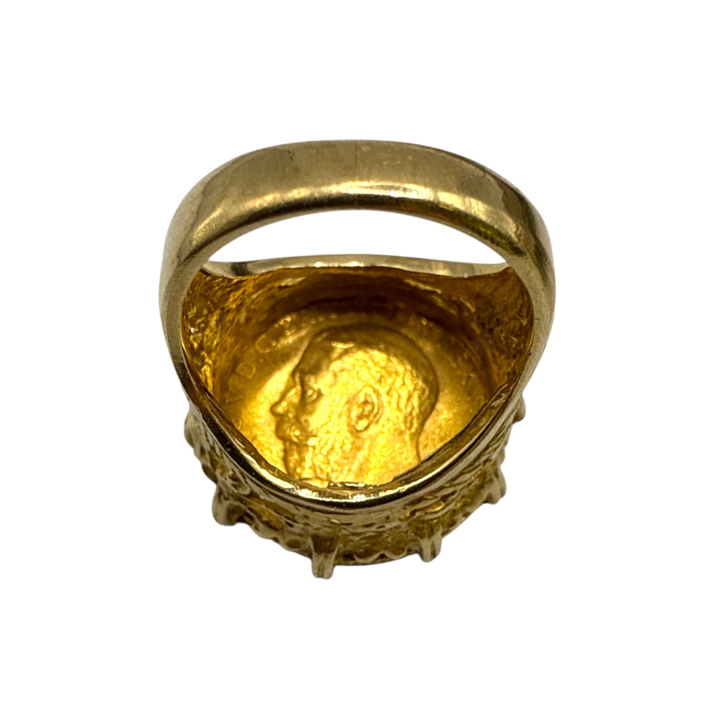 Vintage 1913 22ct Half Sovereign Coin Ring