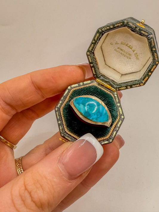Vintage Sterling Silver Turquoise Ring