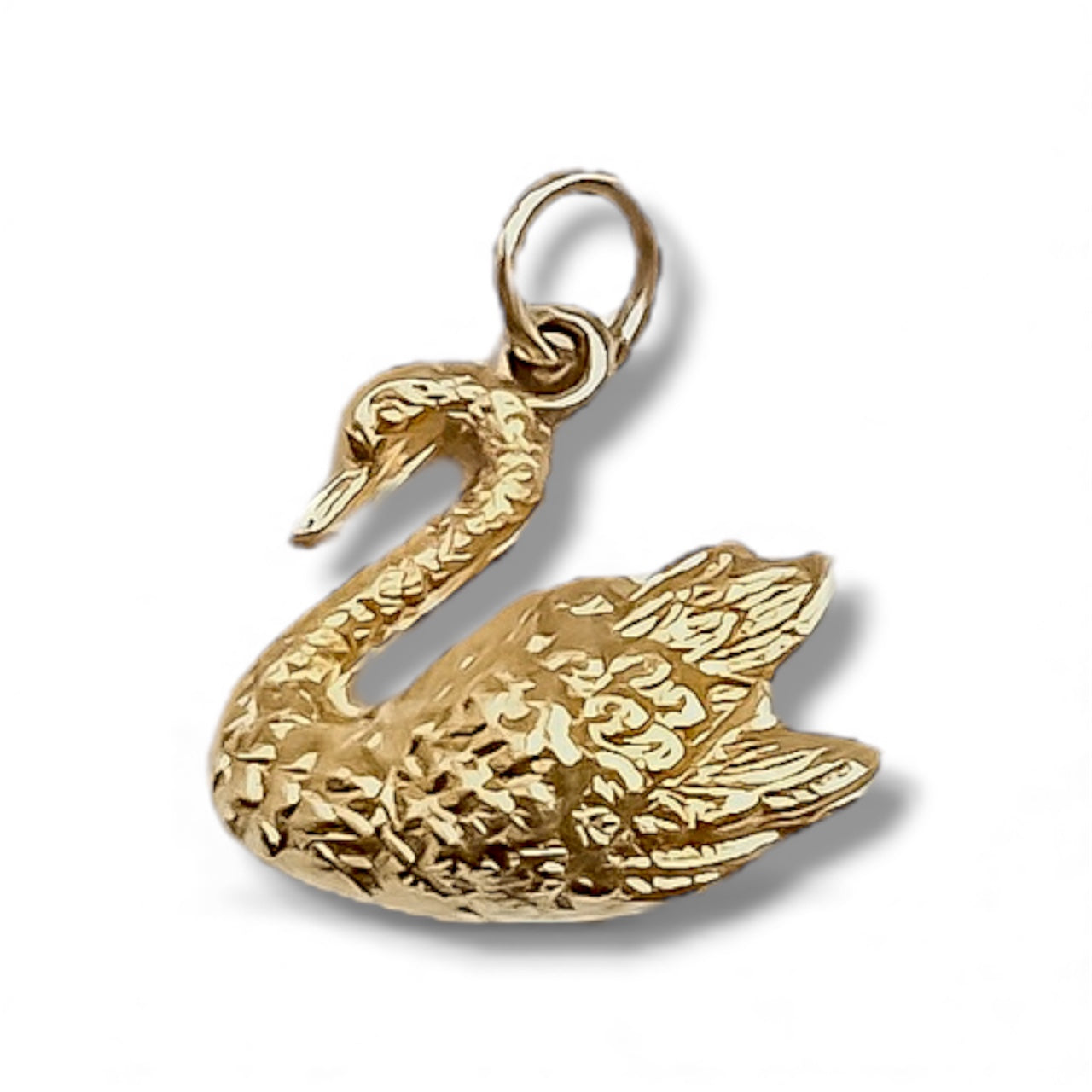 Vintage 9ct Yellow Gold Swan Charm