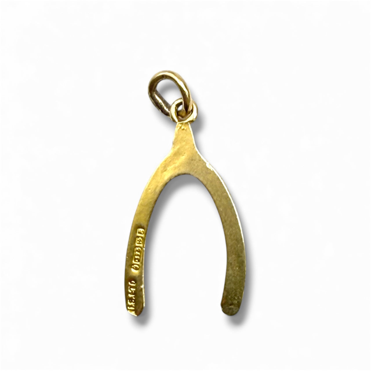 Vintage 9ct Gold Wishbone Charm