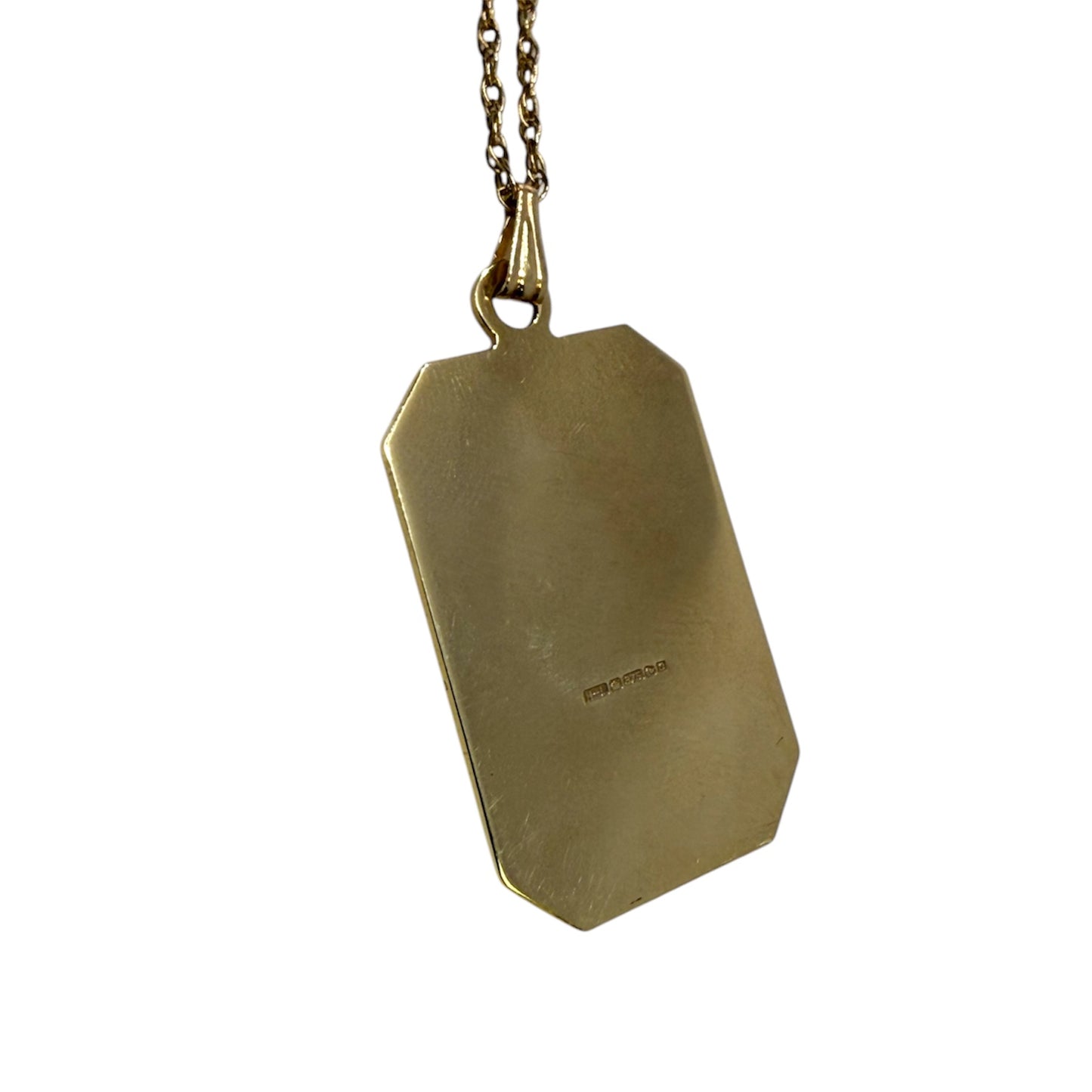 Vintage Gold 9ct St Christopher Pendant & Chain