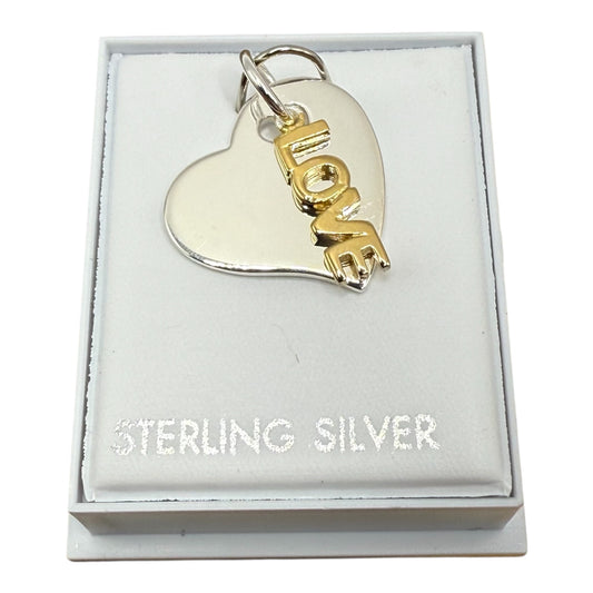 New Sterling Silver Heart Pendant