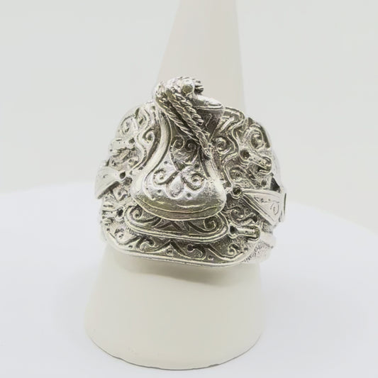Men’s Vintage Sterling Silver Saddle Ring