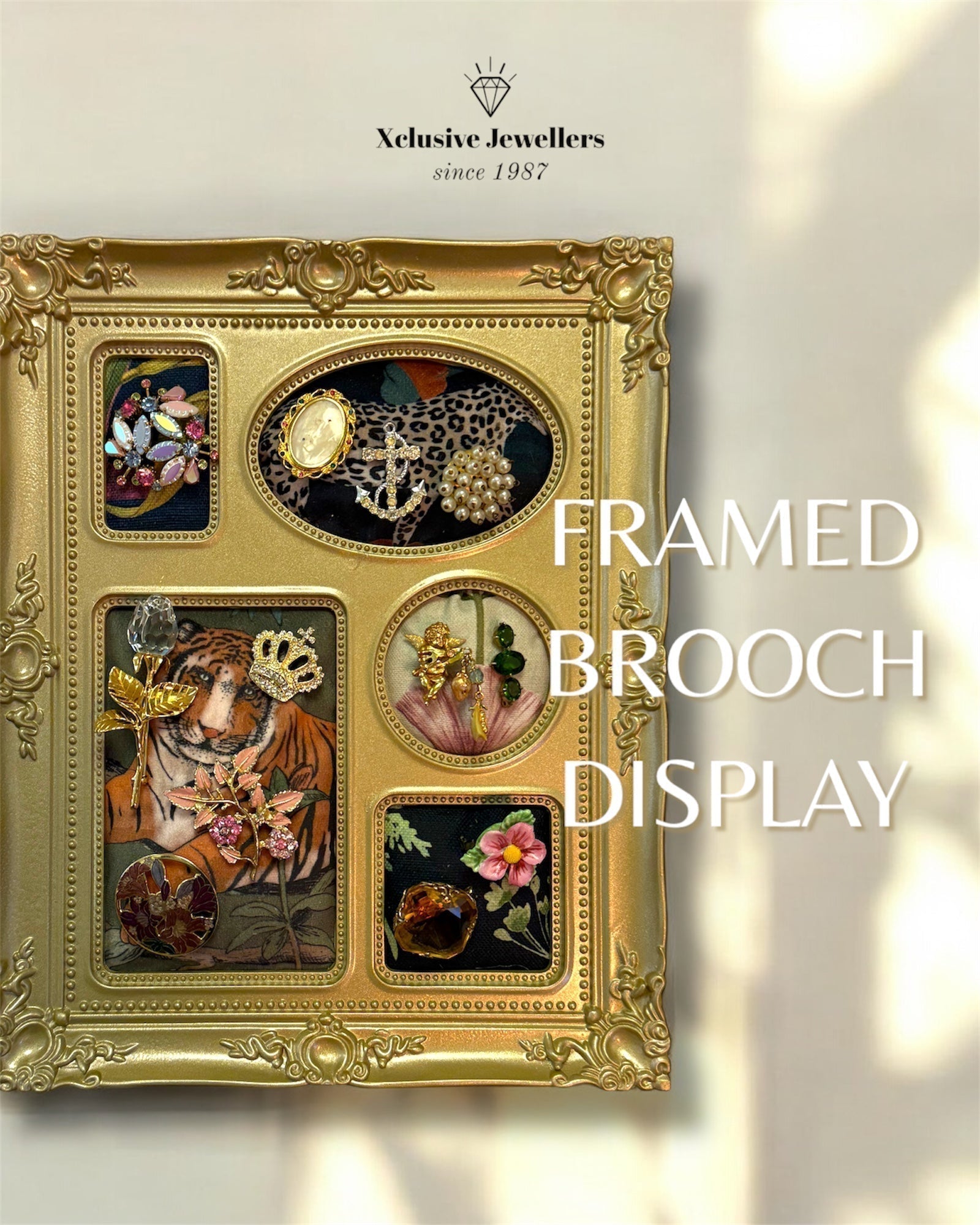 DIY Framed Brooch Display