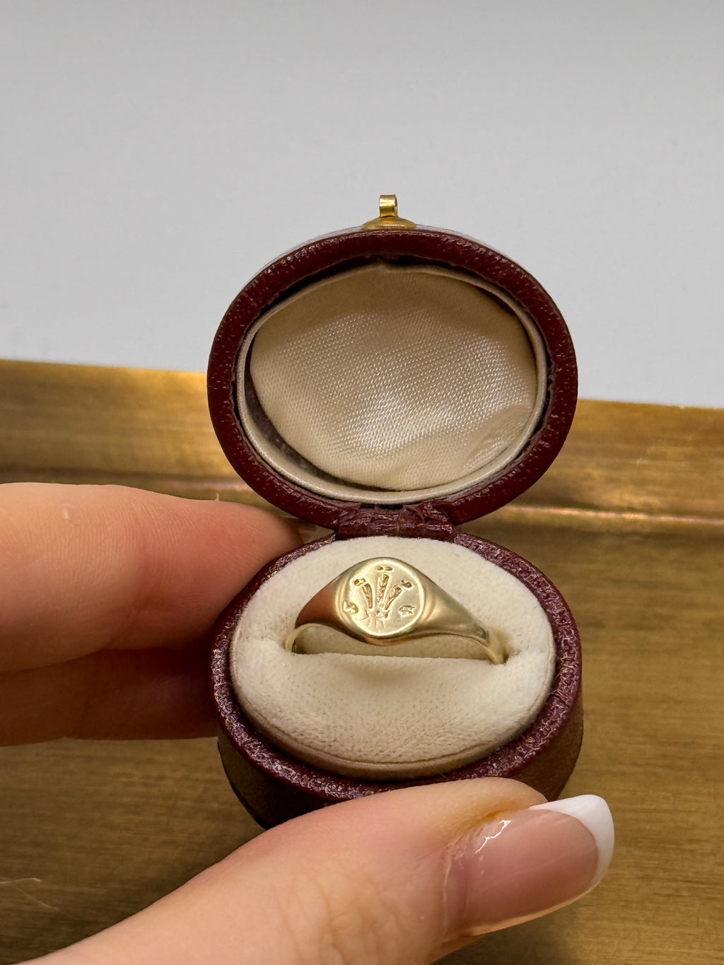 Vintage 9ct Gold Welsh Feathers Ring