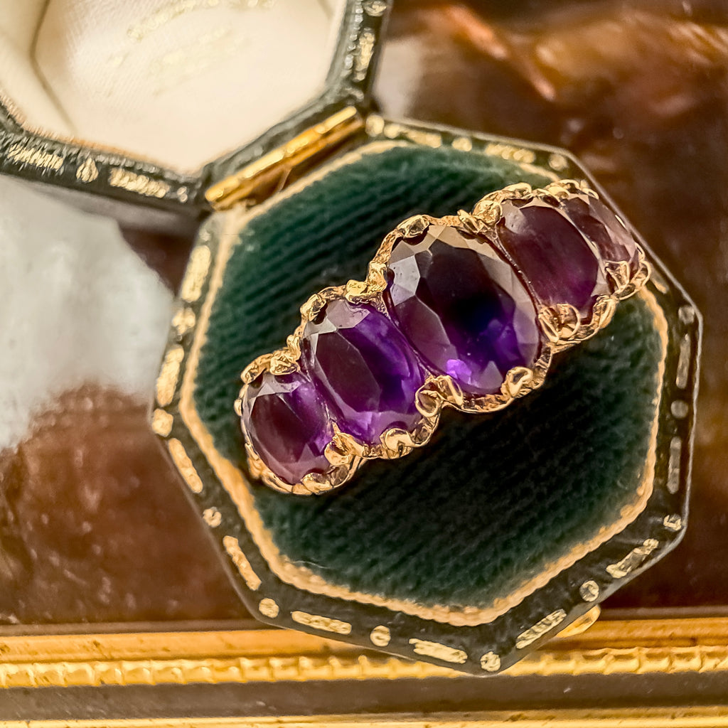 Vintage 9ct Gold Amethyst Ring