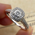 Vintage 9ct White Gold Diamond Ring