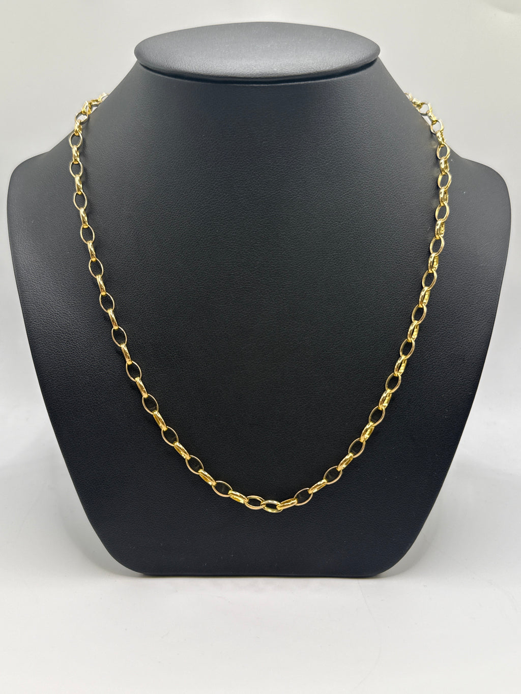 Vintage 9ct Gold Oval Belcher Chain
