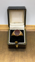 Vintage 9ct Gold Men Oval Signet Ring