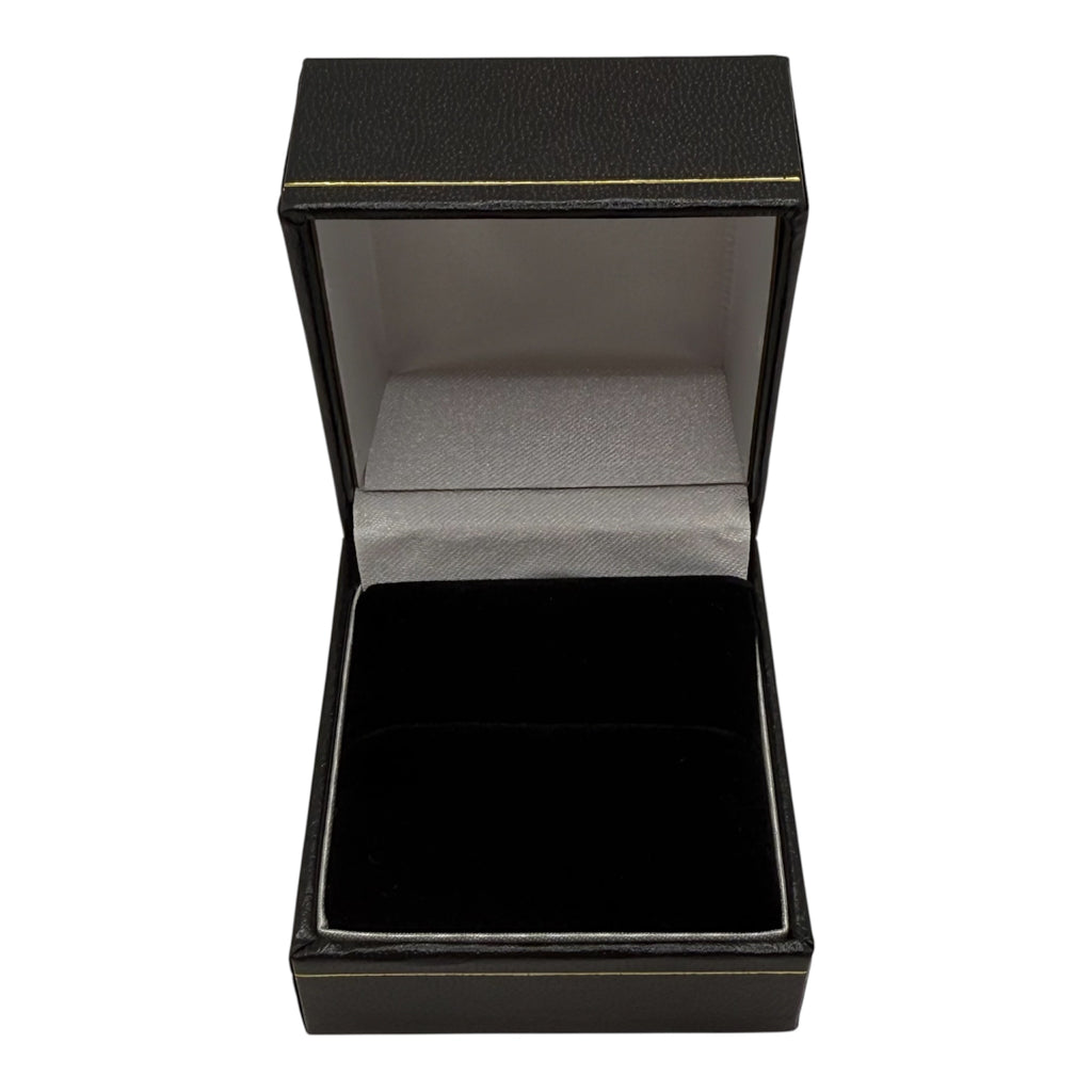 New Black Leather Ring Box