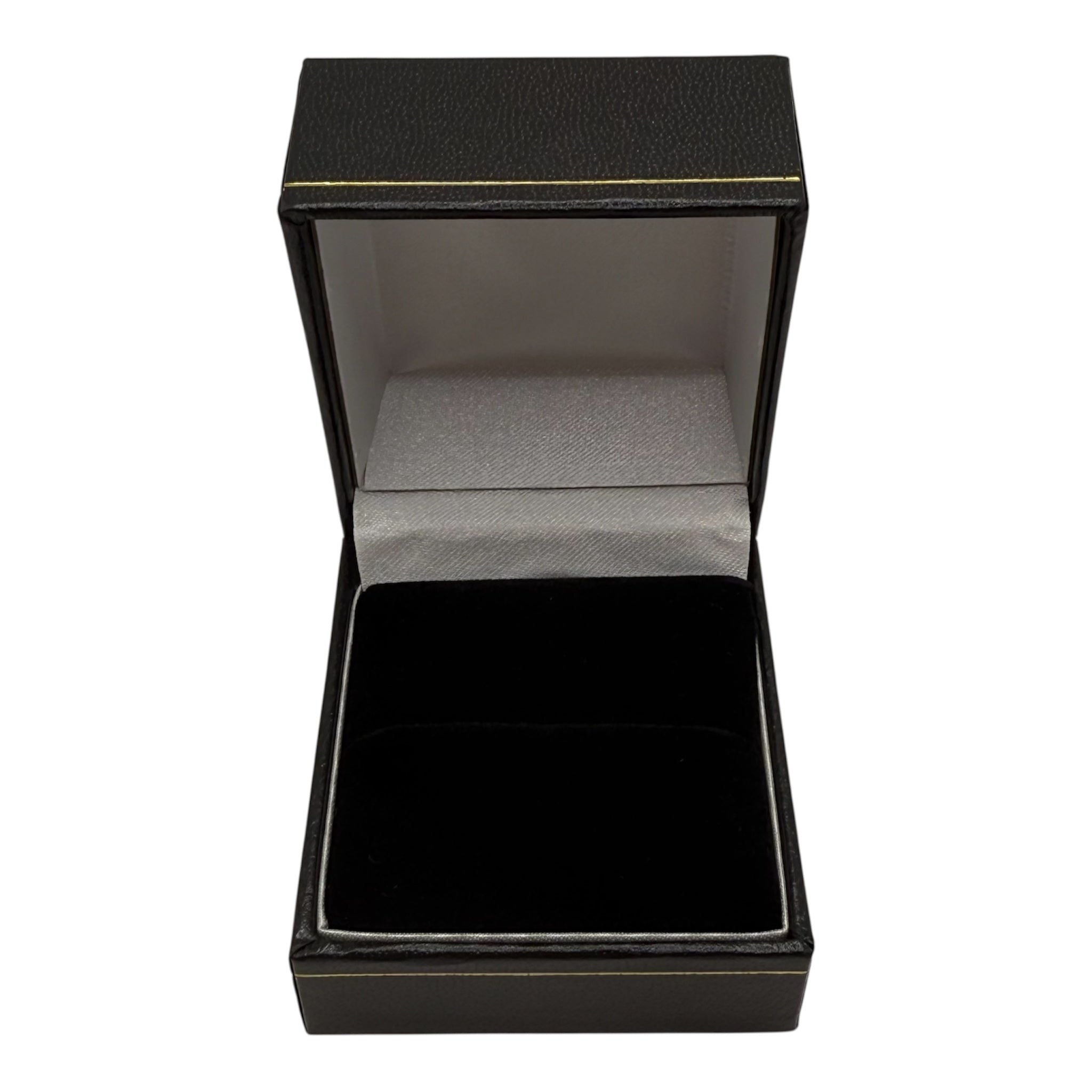 New Black Leather Ring Box