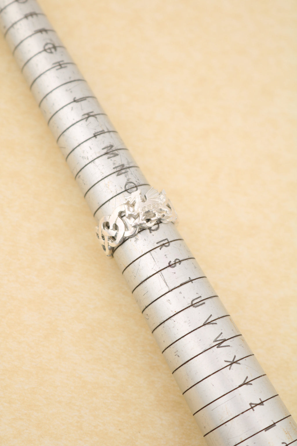Handmade Sterling Silver Welsh Dragon & Celtic Knot Ring