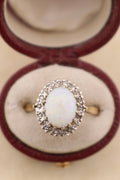 Vintage 18ct Gold Opal & Diamond Ring