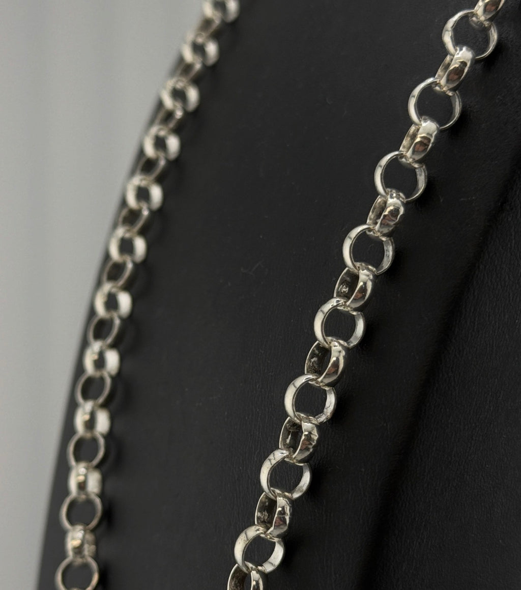 Men’s Brand New Sterling Silver Belcher Chain – 24”