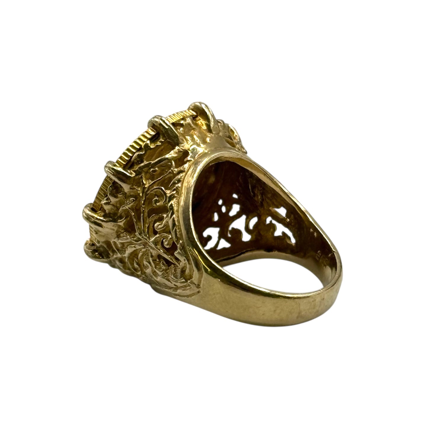 Vintage 1913 22ct Half Sovereign Coin Ring