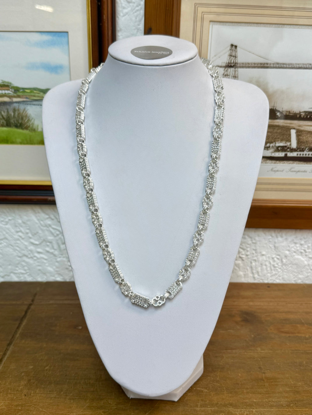 New Stars & Bars Design Sterling Silver Chain