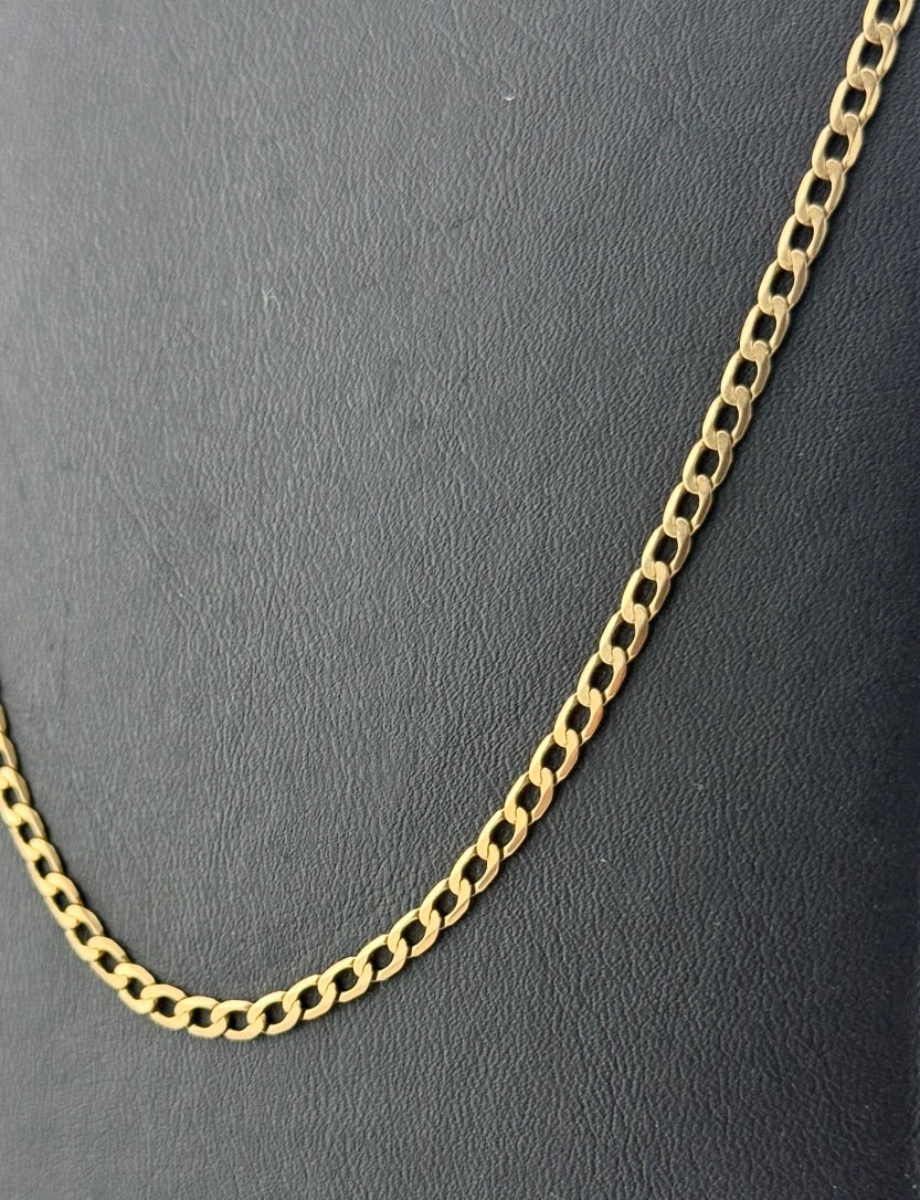 Vintage 9ct Solid Gold Curb Chain