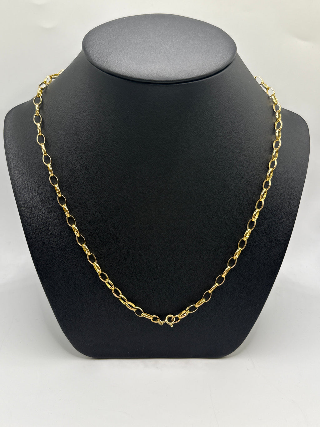 Vintage 9ct Gold Oval Belcher Chain