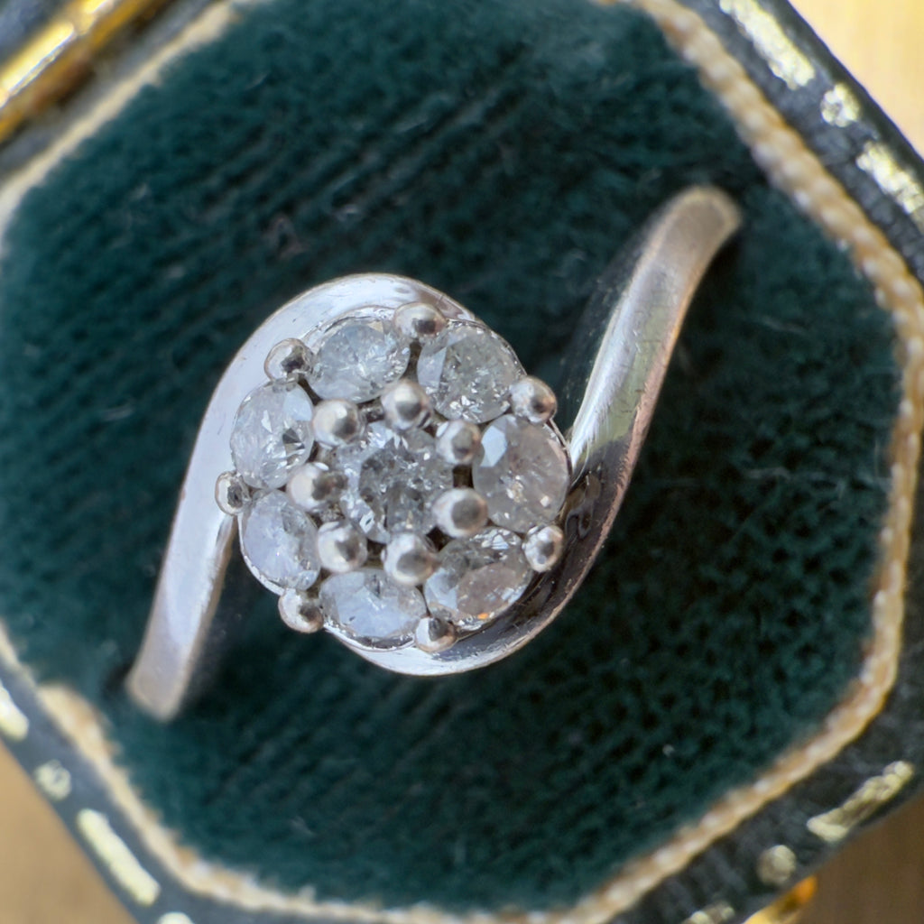 Vintage Mossinate Silver Ring