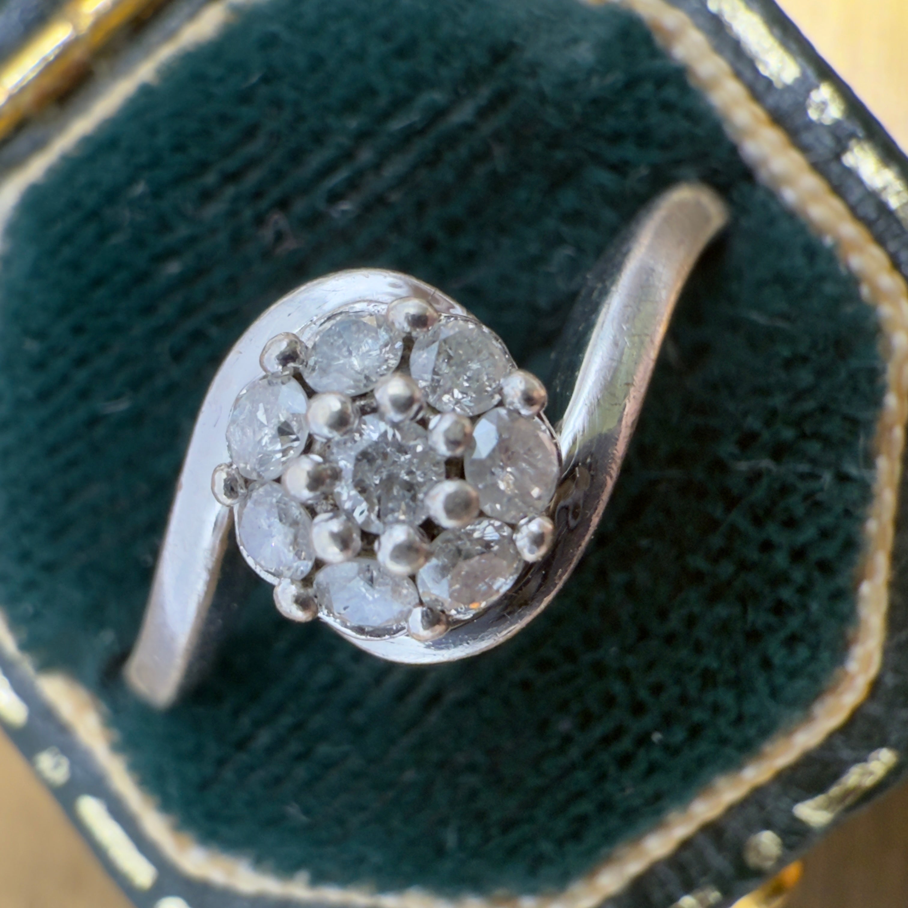 Vintage Mossinate Silver Ring
