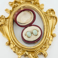 Vintage 9ct Gold Jade Earrings