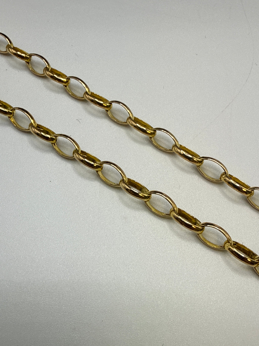 Vintage 9ct Gold Oval Belcher Chain