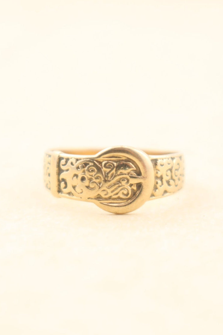 Vintage 9ct Gold Buckle Ring