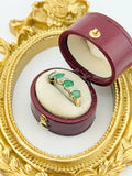 Vintage 9ct Gold Emerald & Diamond Ring