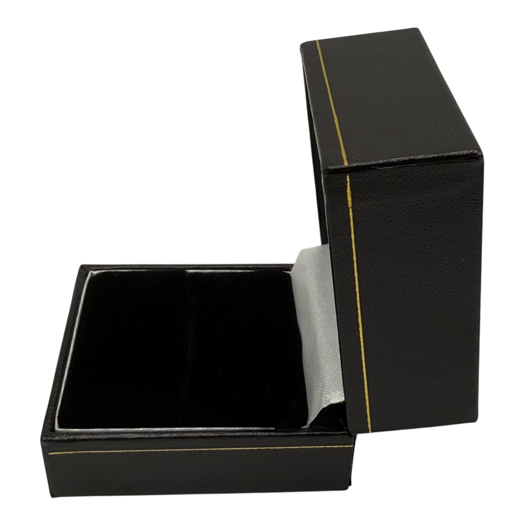 New Black Leather Ring Box