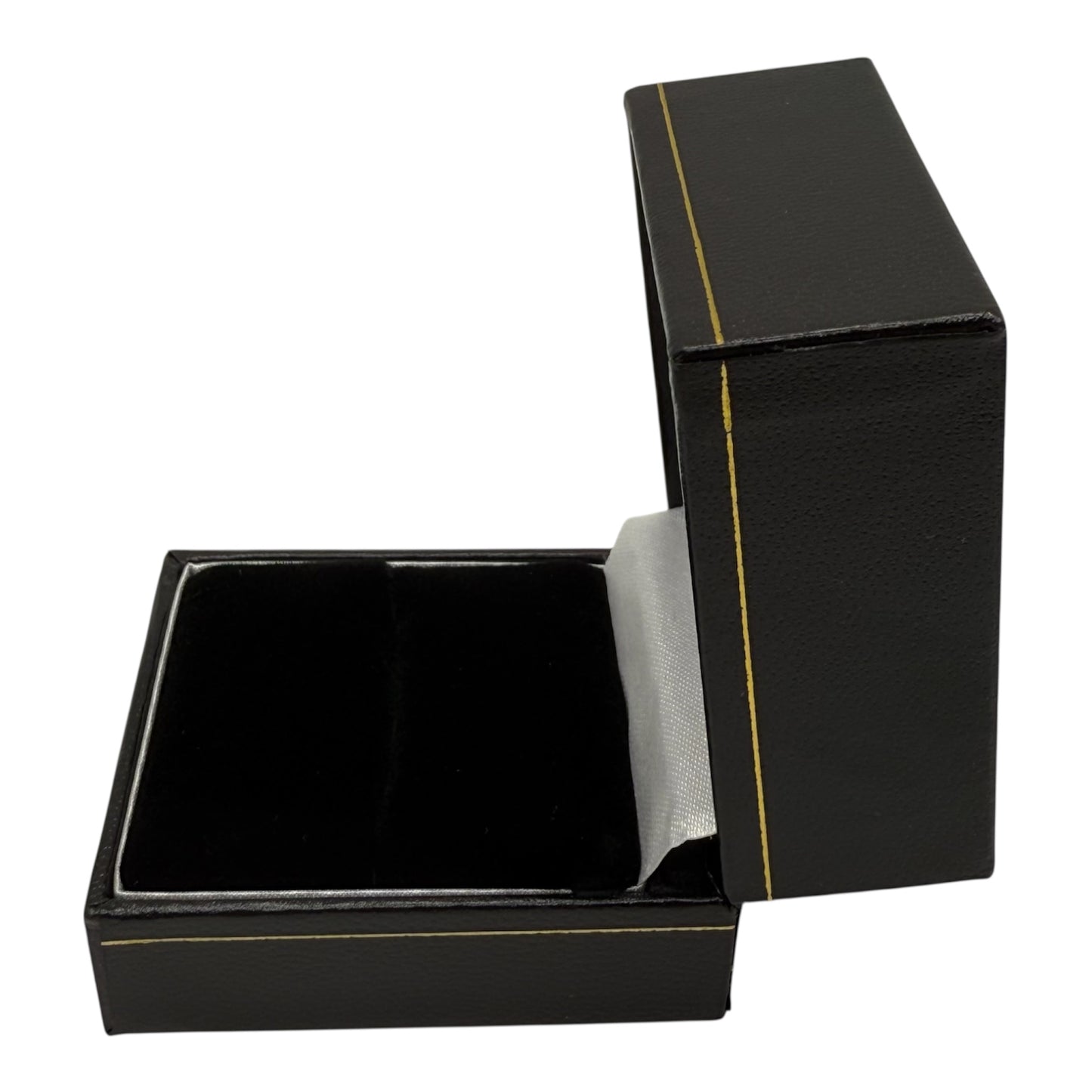 New Black Leather Ring Box