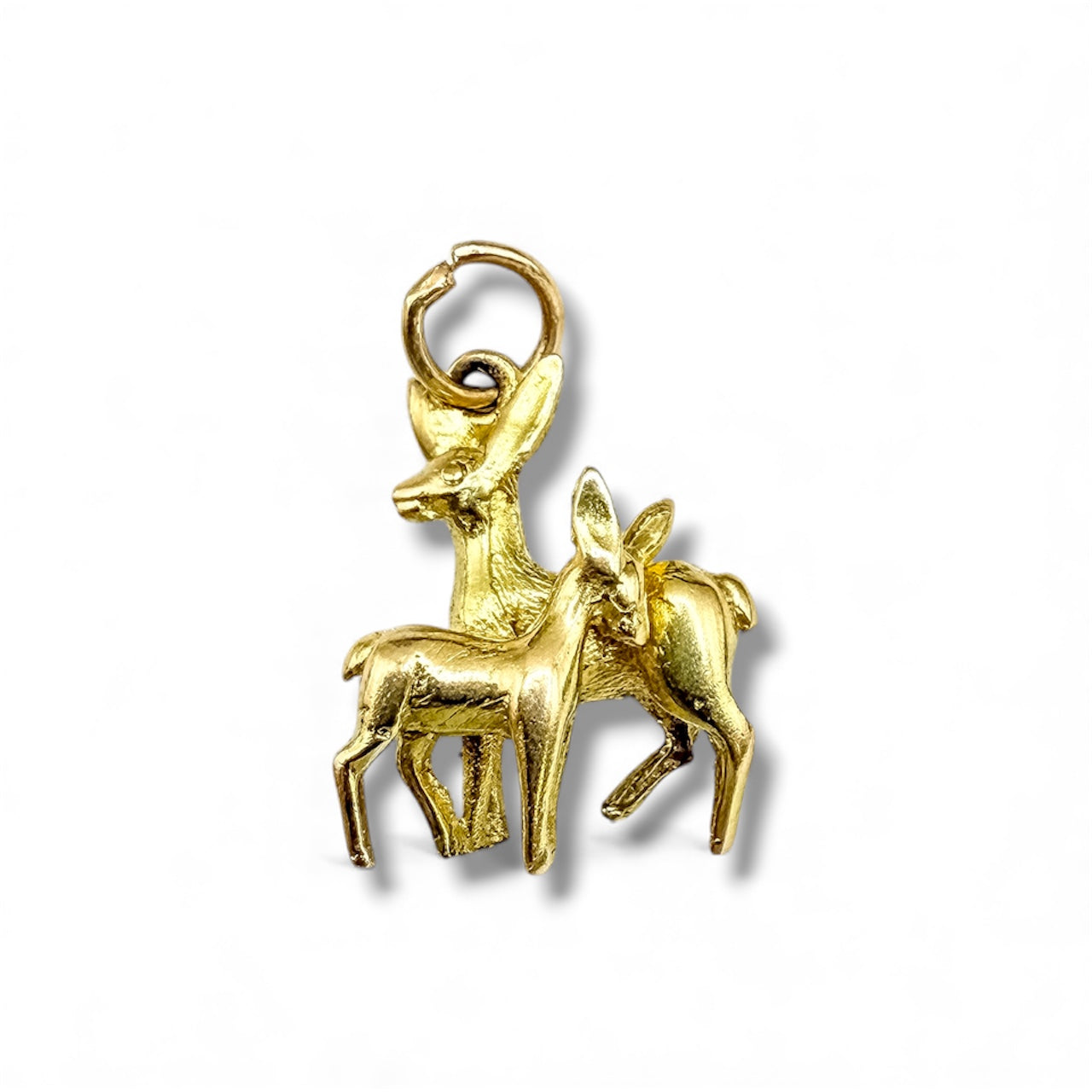Vintage 9ct Gold Deer and Fawn Charm