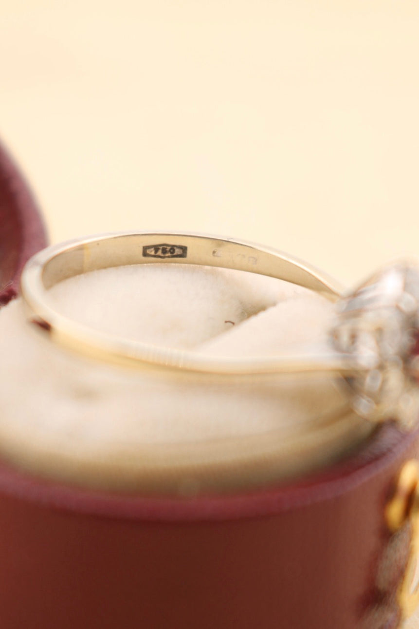 Vintage 18ct Gold Ruby & Diamond Ring