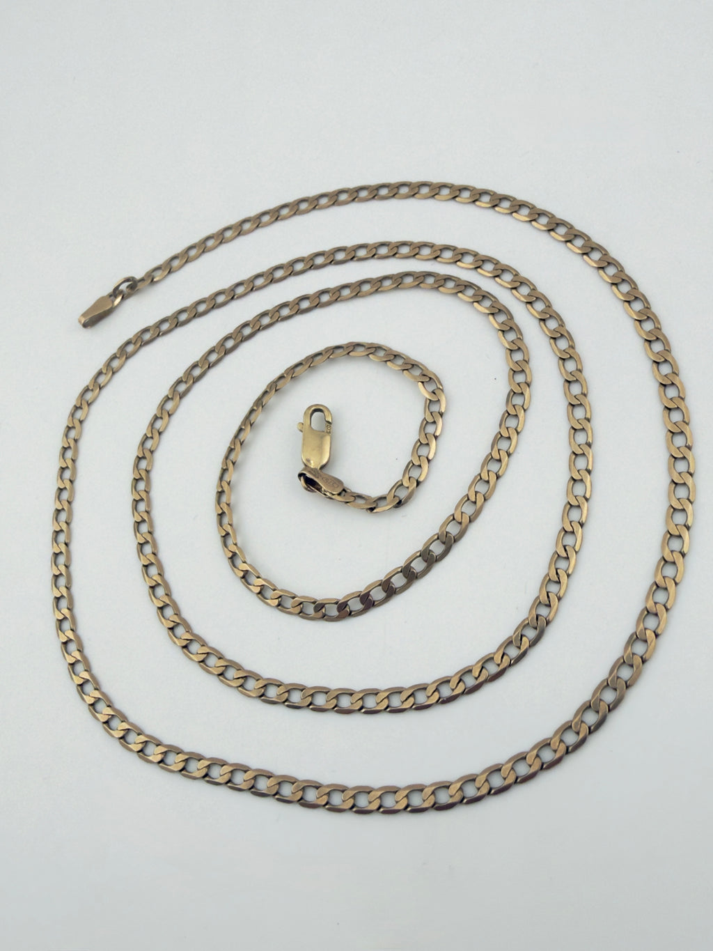 Vintage 9ct Solid Gold Curb Chain