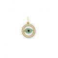 9ct Gold Zirconia Evil Eye Pendant PN1262