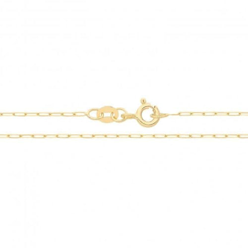 9ct Gold Dainty Paperclip Chain Necklace