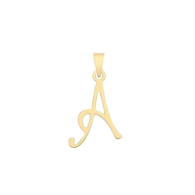 9ct Yellow Gold Script Initial Pendant PN1220/A