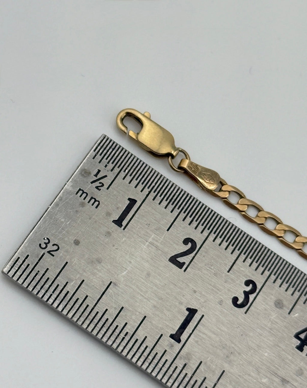Vintage 9ct Solid Gold Curb Chain