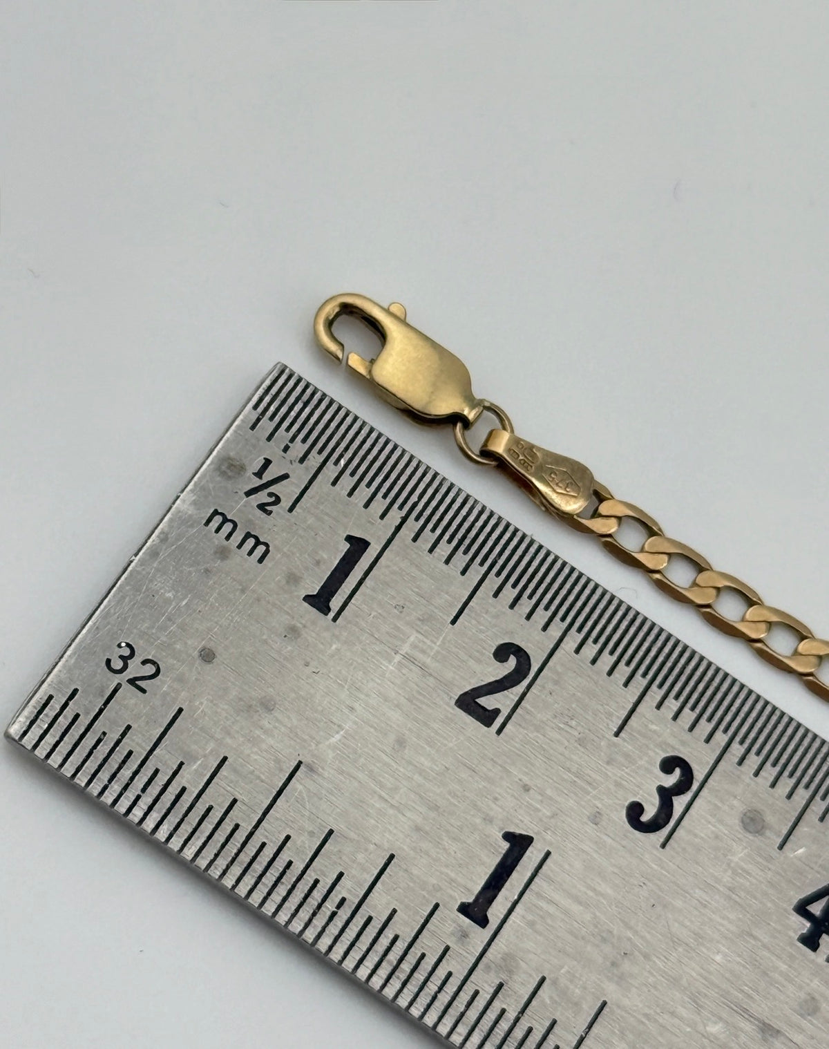 Vintage 9ct Solid Gold Curb Chain