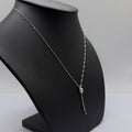 Vintage 9ct White Gold Heart Drop Chain – 16”