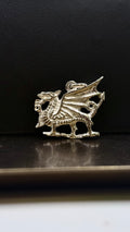 Sterling Silver Welsh Dragon Pendant – Handmade Solid 925 Silver