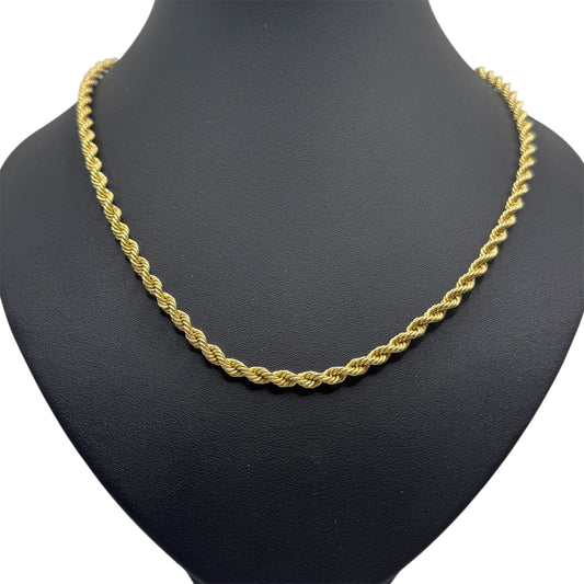 Vintage 9ct Gold Rope Chain