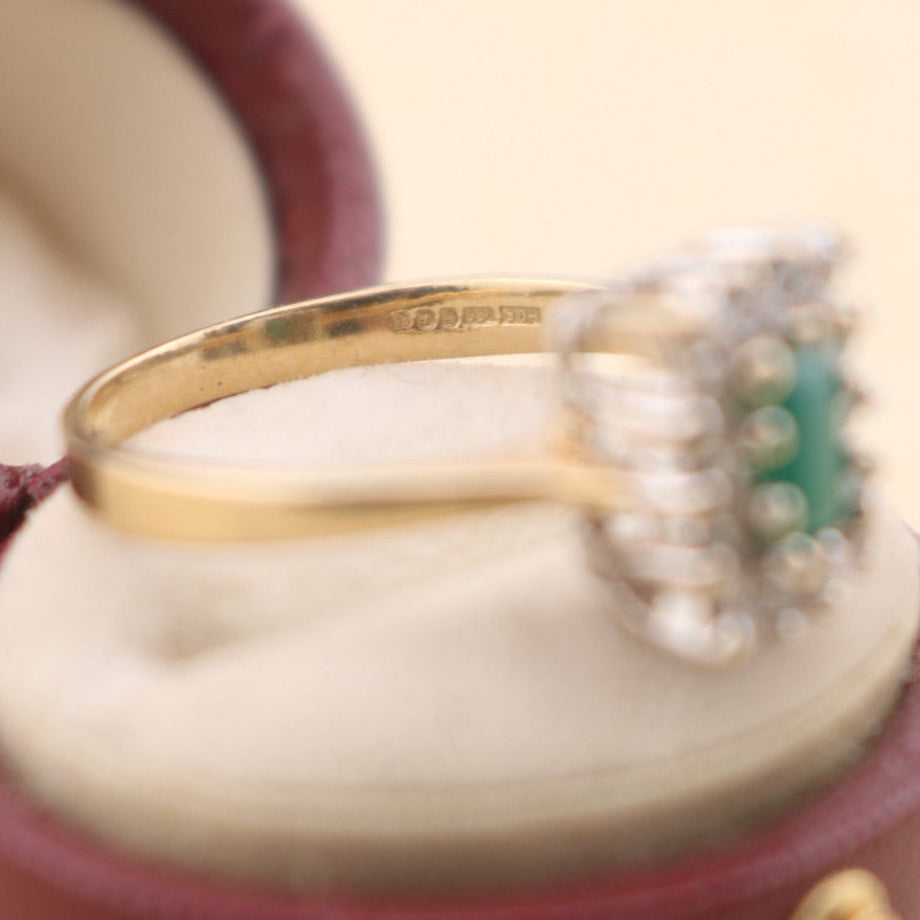 Vintage 9ct Gold Emerald Ring