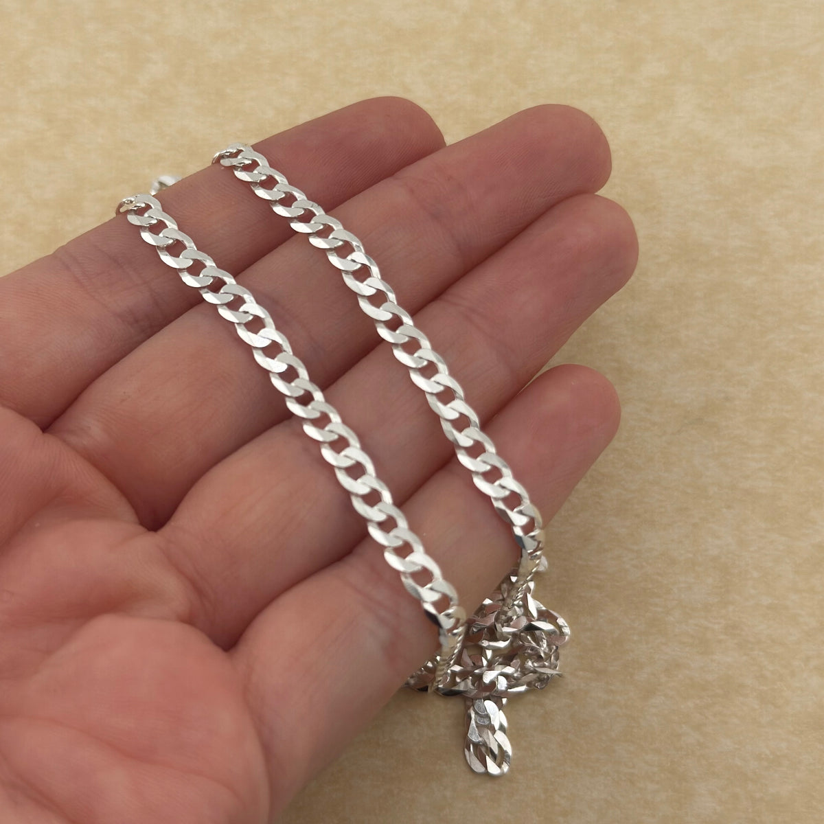 Brand new sterling silver curb chain