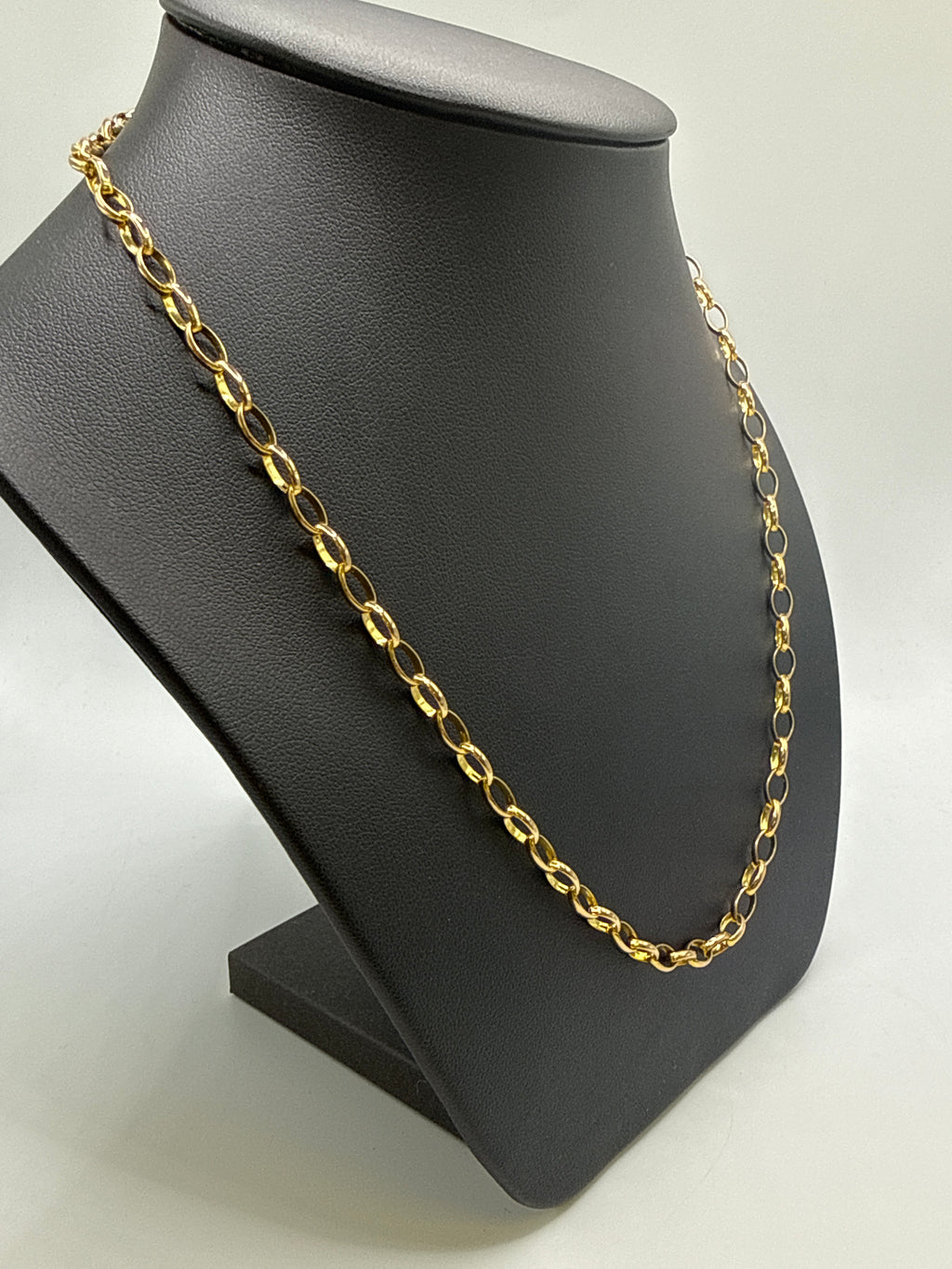Vintage 9ct Gold Oval Belcher Chain