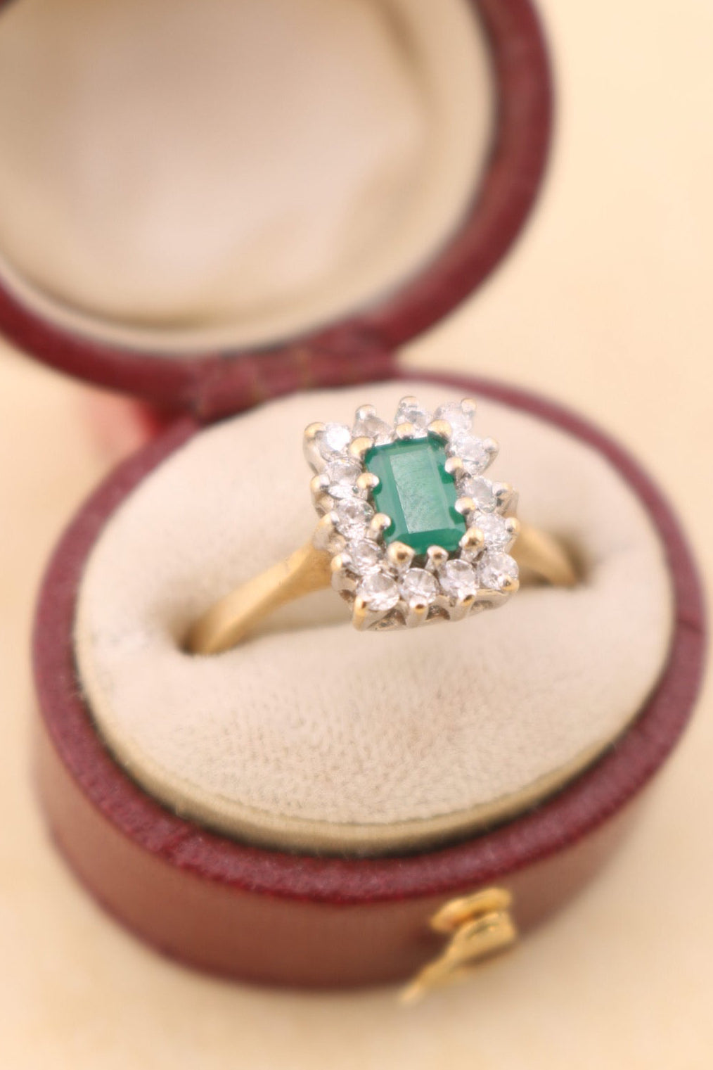 Vintage 9ct Gold Emerald Ring