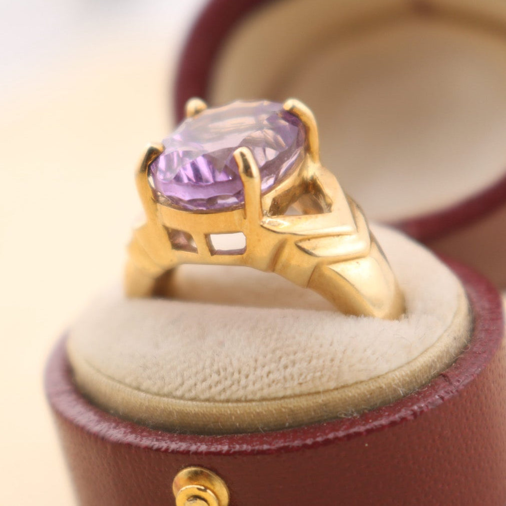 Vintage 9ct Gold AmethystRing